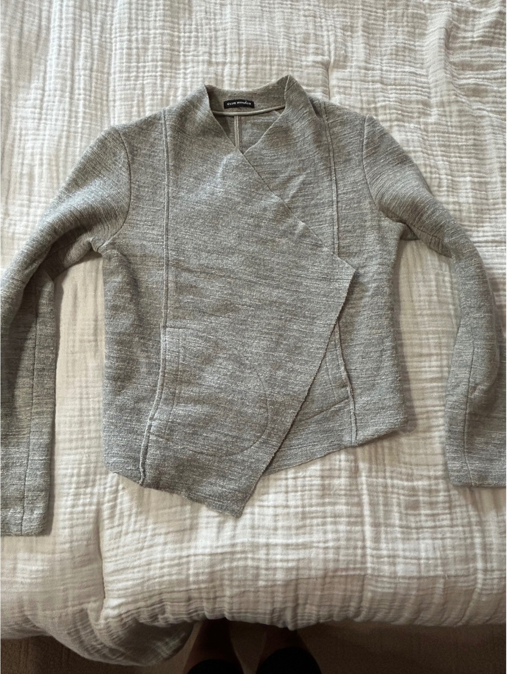 Club Monaco Asymmetrical Gray Blazer Jacket